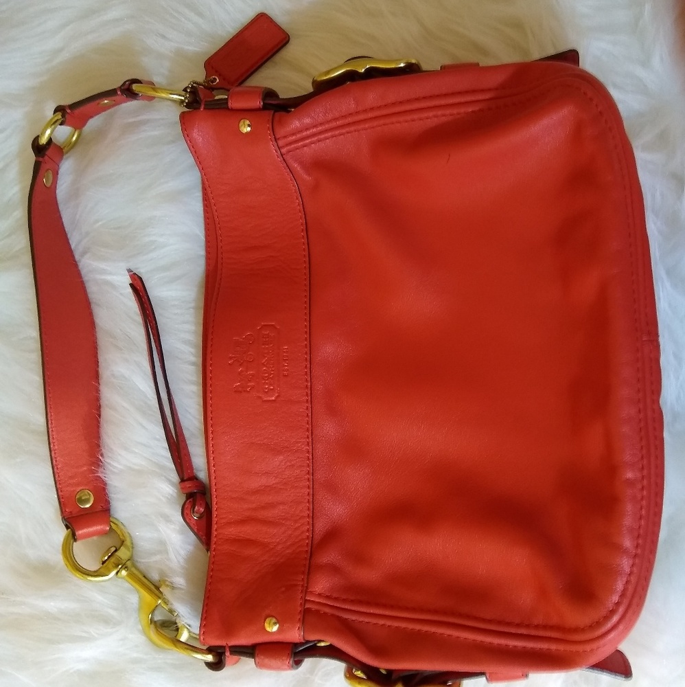 Coach handbag purse red authentic gift